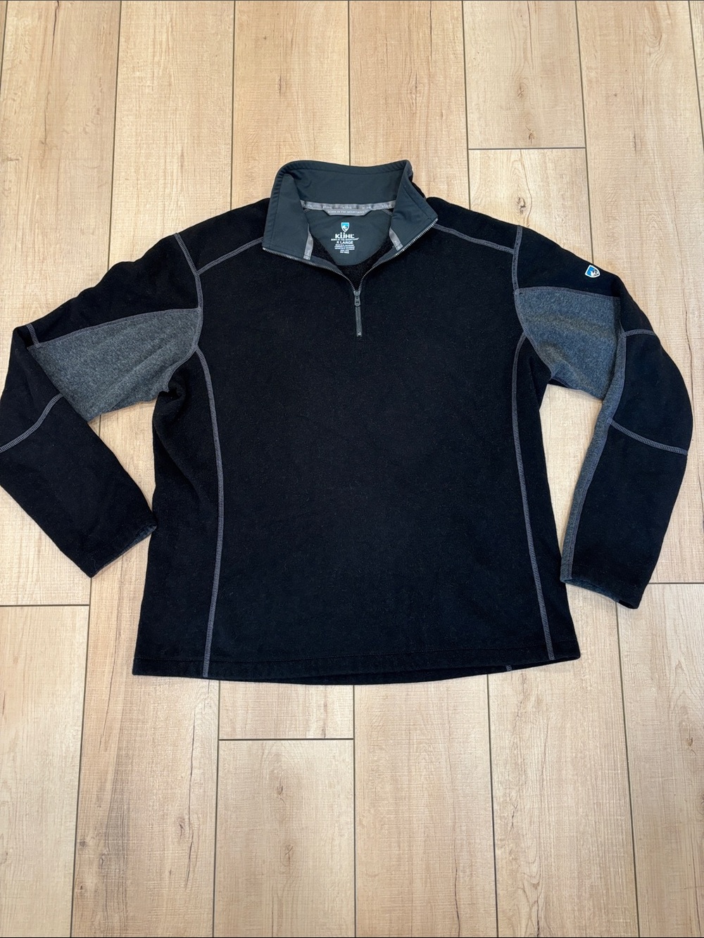 Kuhl Black and Charcoal Quarter-Zip Pullover